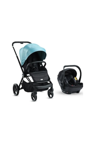 Kraft Mika Mila Travel Sistem Bebek Arabası Black Green 1 1