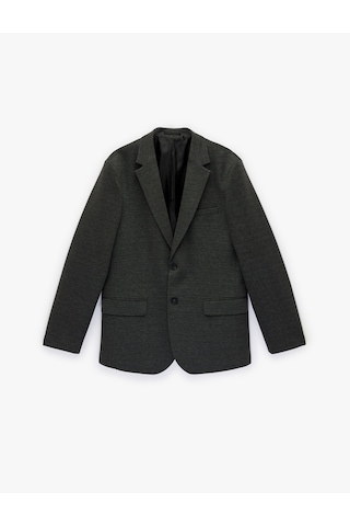 Koton Slim Fit Viskon Karışımlı Düğmeli Kapaklı Cepli Mono Yaka Blazer Ceket Antrasit 6sam50001hk Antrasit