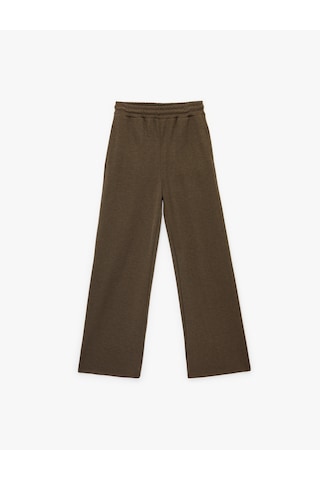 Koton Beli Lastikli Bağcıklı Cepli Düz Paça Eşofman Pantolon Kahverengi 6sak40002pk Kahve