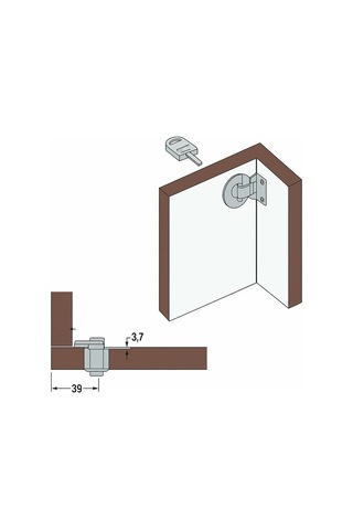 Canex İtmeli Çevirmeli Çekmece Kilidi - 10 Adet