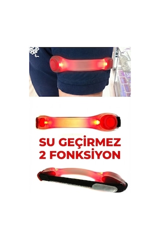 Gece Koşu Bilekliği: Su Geçirmez, 2 Fonksiyonlu, Işıklı Güvenlik Bandı Renkli