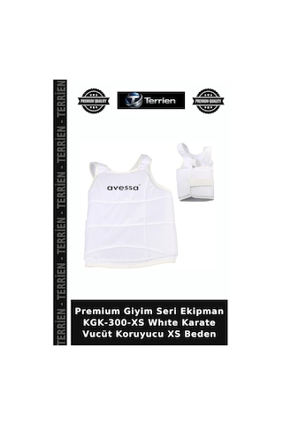 Premium Giyim Seri Ekipman Kgk-300-xs Whıte Karate Vucüt Koruyucu Xs Beden Beyaz