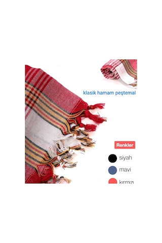 Klasik Hamam Peştemal , Pamuklu, 80 X 160 Çok Renkli