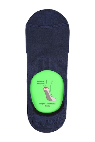 Jiber Erkek Bambu Babet Çorap 7001- 12 Adet Lacivert