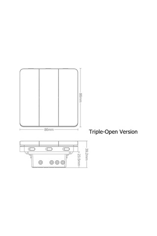 Novahub Yeelight Kablosuz Akıllı Anahtar 16a 3d Düğmeyle Mijia Mi Home Ac250v/16a Üçlü Işık Kontrol Cihazı