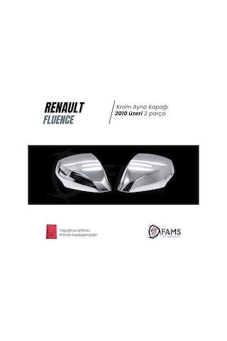 Renault Fluence Krom Ayna Kapağı 2 Prç. 2010 Üzeri P. Çelik