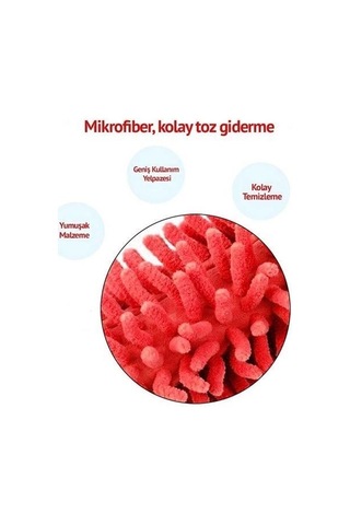 Zmc Bilişim Teleskopik Mikrofiber Pratik Uzayabilen Toz Alma Fırçası Aparatı