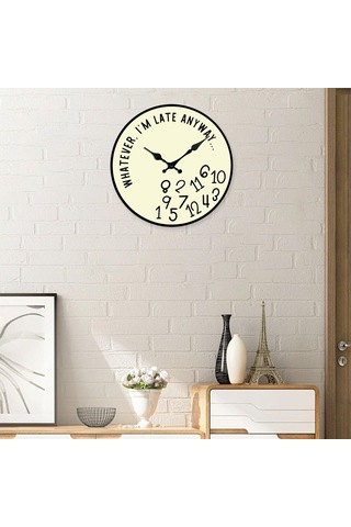 Homyl Duvar Dekoratif Saat Ev Asma İç Mekan Yatak Odası Oturma Bej
