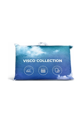 %100 Visco Ortopedik Boyun Yastığı Boyun Destekli, Seyahat Çantalı Beyaz - Mor