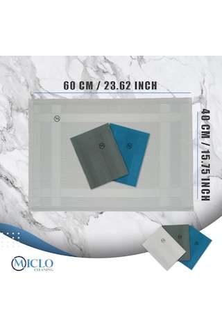 Mıclo Cleanıng Mikrofiber Temizlik Bezi 3'lü Set - Sihirli Bez Cam Ayna Bezi Dark Seri Açık Bej