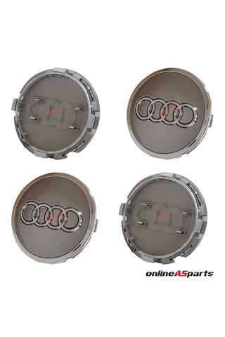 Audi A4 A5 A6 2016-2020 Jant Göbek Arması Set 8w0198601 4m0601170 Füme