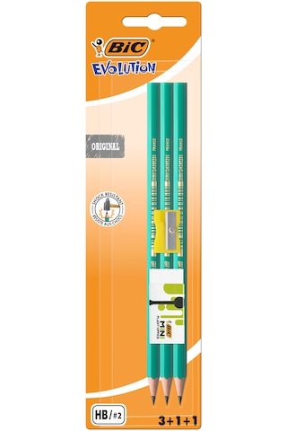 Bıc Kurşun Kalem + Silgi + Kalem Traş