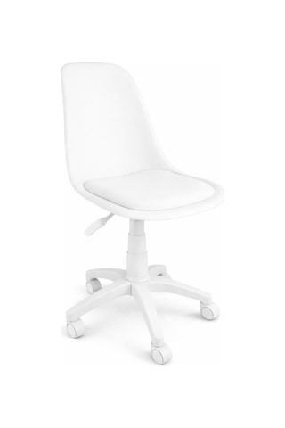 Royalyat Nova Beyaz Çalışma Sandalyesi-ergonomik Ofis Koltuğu, Ayarlanabilir Yükseklik, Tekerlekli, Minderli