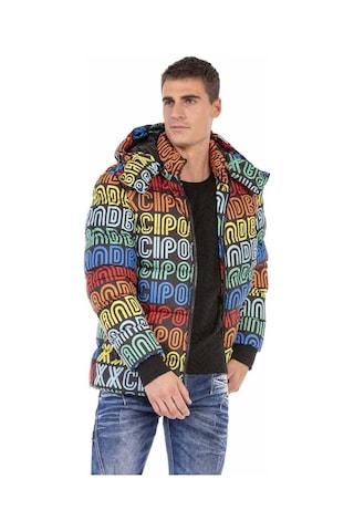Cipo & Baxx Cm186 Multi Color Erkek Şişme Mont Siyah