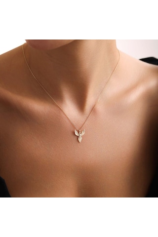 Altın Anka Kuşu Kolye T13185