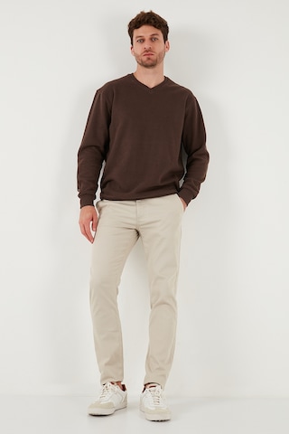 Buratti Pamuklu Regular Fit V Yaka Erkek Kazak 456202 V Kahve