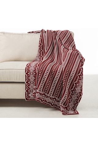Mudo Home Alıce Koltuk Şalı Bordo 130x170