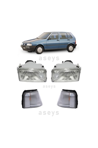 Fiat Uno Sağ-sol Far Ve Sağ-sol Sinyal Takım Halinde 4 Parça