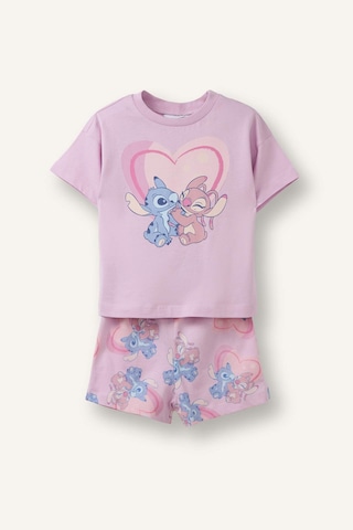 Defacto Dısney Lılo & Stıtch Lisanslı 2li Leylak Pijama Takımı Kız Bebek H5750a526smpr139 Mor-pr139