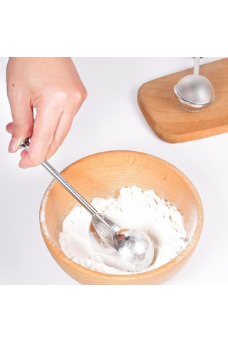 Leezsing 304 Paslanmaz Çelik Gıda Seviyesi, Un, Baharat, Kakao Süzgeci - Profesyonel Ve Ev Fırını Kullanıma Uygun, Kolay Temizlenir Çok Renkli