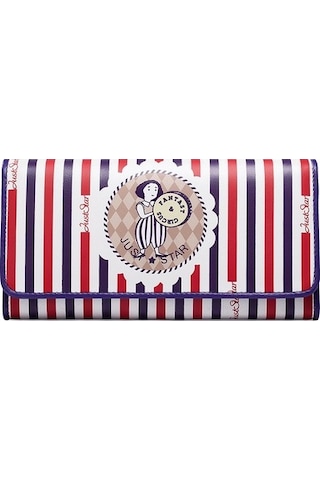 Linjinxu Just Star 3 Katlı Rüya Gibi Desen Baskılı Uzun Cüzdan Mor Diğer Diğer