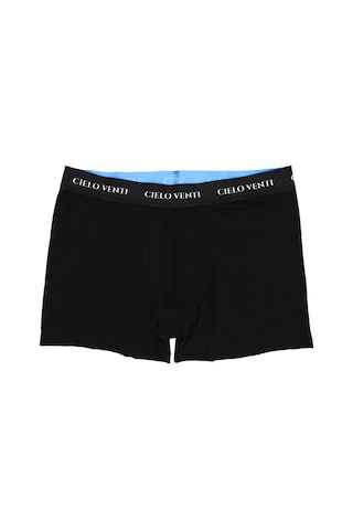 Cielo Venti Night Collection 2'li Organik Pamuk Erkek Boxer Siyah - Bordo