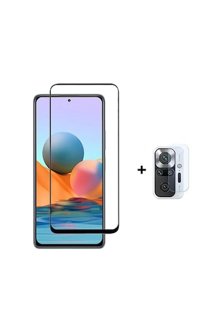 Xiaomi Redmi Note 10 Pro Uyumlu Arka Kamera Lens Koruma Ve 5d Tam Kaplayan Ekran Koruyucu