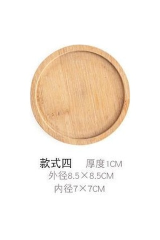 Yaozixa Bambu Seramik Saksı Altlığı - Yeşil Çevre Dost Malzeme - Dış Çap 8.5 İç Çap 7.5 - Ev Dekorasyon Aracı