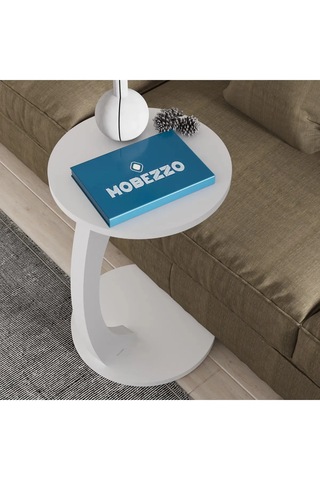 C Sehpa Zigon Sehpa Orta Sehpa Koltuk Sehpası Ofis Sehpası Beyaz