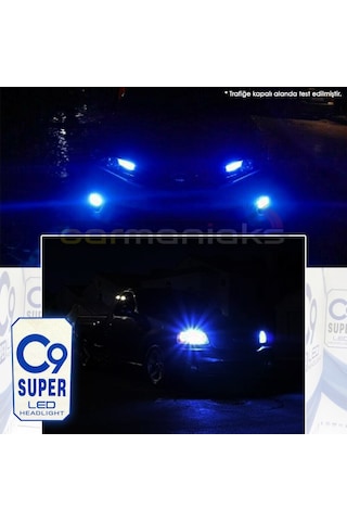 C9 Trio Üç Renk Led Xenon Far Ampulü Deli Mavi Beyaz Gün Işığı 209502006