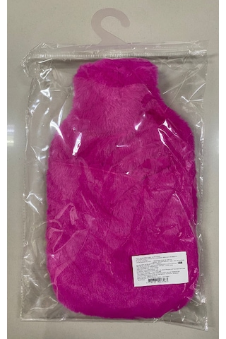 Sıcak Su Torbası Cepli Pembe Peluş Termofor 32,5x17,5cm 1500 Ml