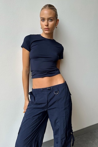 Madmext Lacivert Bisiklet Yaka Basic Kadın Tişört Mg1725-lacivert Lacivert