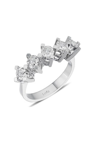 Lova 1,50 Karat Efektli Pırlanta Beştaş Yüzük - 1070102