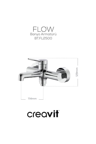Creavit Flow Banyo Armatürü Krom Bt.fl2500