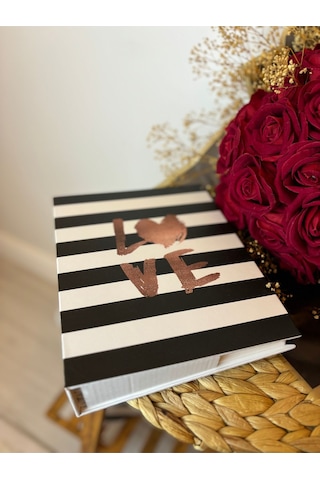 Rabsev Fotoğraf Albümü 10x15cm 200 Fotoğraf Kapasiteli Renkli Love Desenli Anı Albümü