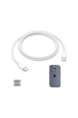 Apple 15/15 Pro Type-c To Type-c Hasır Örgü Hızlı Şarj Kablosu 1m Çok Renkli