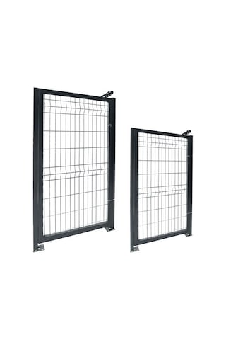 Dekorafence Kanatlı Hazır Panel Çit Kapı Antrasit -100x60 Cm
