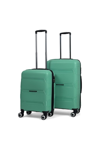 Lucas Polipropilen Kırılmaz Valiz, Kabin Boy&orta Boy Su Yeşili