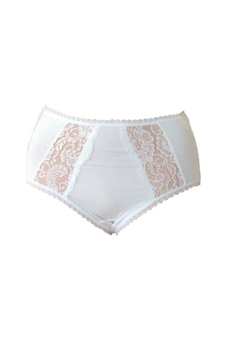 İmer 4100 Kadın Modal Dantel Detaylı Yüksek Bel Slip & Külot - Krem