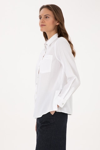 U.s. Polo Assn. Kadın Beyaz Gömlek Desenli 50308971-vr013 Beyaz