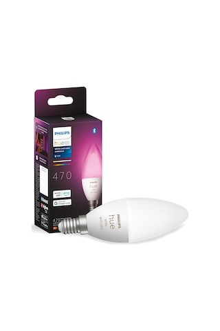 Philips Hue 5.3w Renkli Akıllı B39 E14 Led Ampul, Bluetooth Özell Çok Renkli
