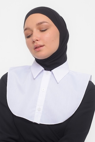Altobeh Kadın Düz Gömlek Yaka Hazır Tesettür İç Boyunluk Kurtarıcı Yakalık - Beyaz Çok Renkli