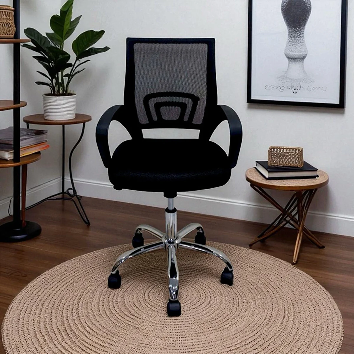 Ergonomik Fileli Ofis Koltuğu Konforlu Döner Çalışma Sandalyesi Lüx Ofis Sandalyesi Tekerlekli Siyah
