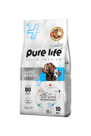 Purelife Plus Yüksek Enerji 32+ Protein Kuzu Etli Yetişkin Köpek Maması 10 KG