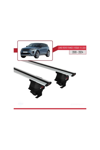 Land Rover Range Rover Evoque Iı L551 2019 Ve Sonrası İle Uyumlu Ace-4 Ara Atkı Tavan Barı Gri