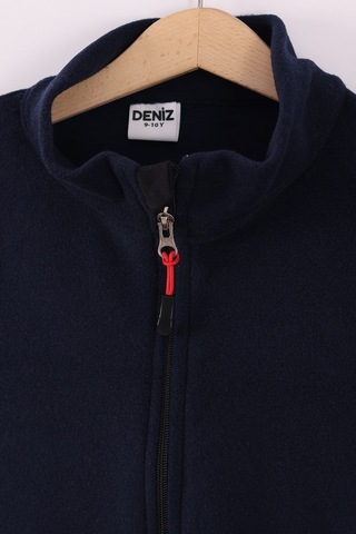 Monox Çocuk Unisex Parmak Geçmeli Polar Ceket Lacivert