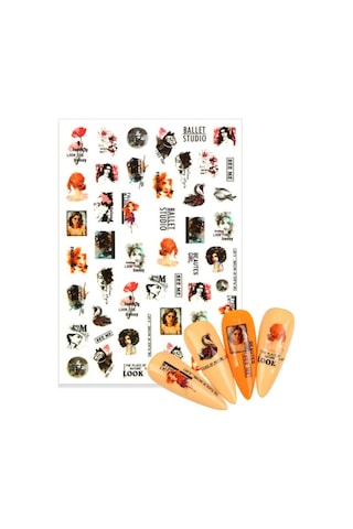 Nail Art Tırnak Süsleme Sticker, Tırnak Dövmesi, Tırnak Tattoo 91857962