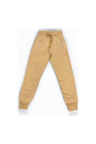 Çocuk Beli Paçası Lastikli Eşofman Alt-14846 Bej