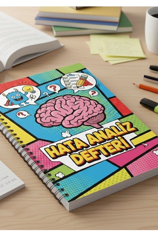 Analiz-hata Defteri, Sınava Hazırlık Planı, Soru Defteri, Ders Planlayıcısı Çok Renkli