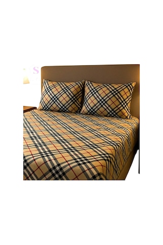 Shules Collection Ekose Çift Kişilik Çarşaf+yastık Seti %100 Pamuk Çok Renkli